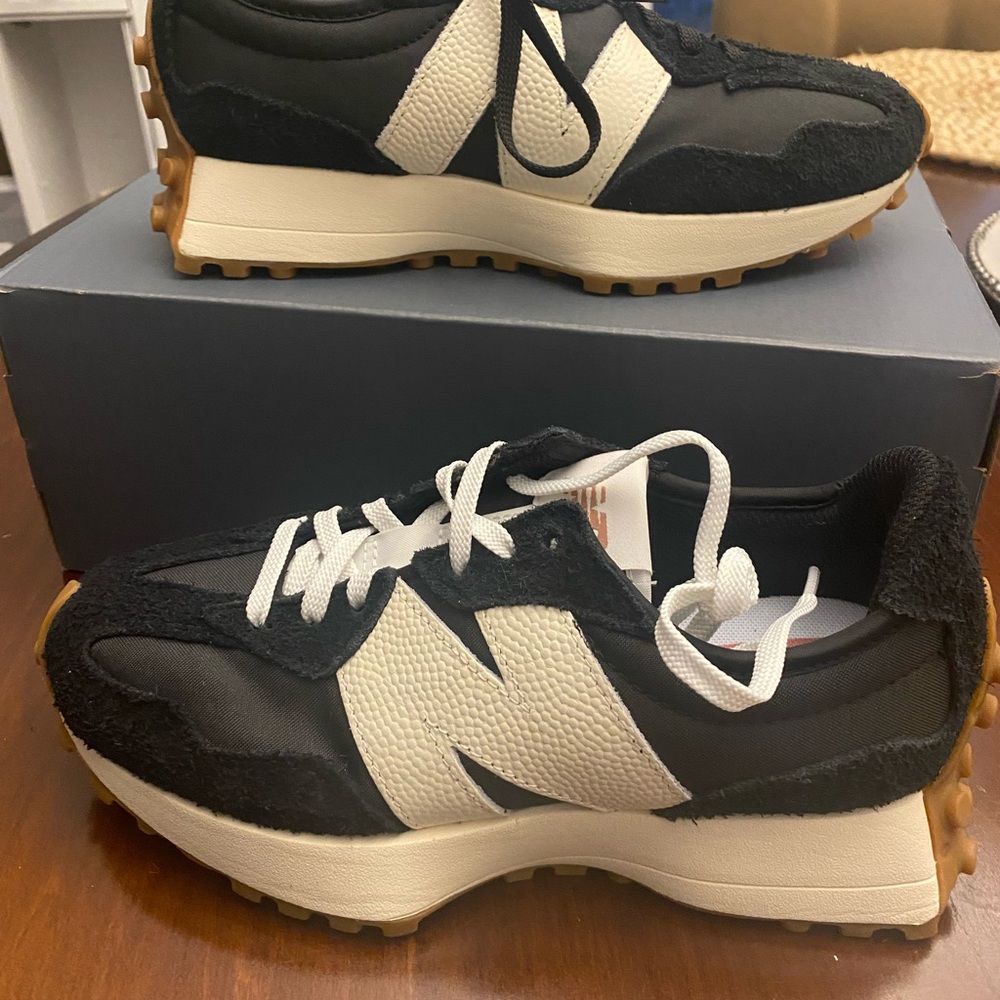 New Balance 327 Black and White